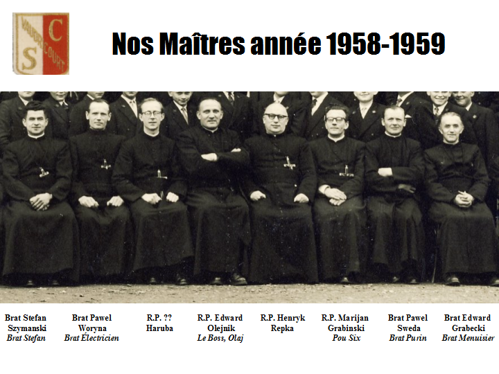 Nos Maîtres Année 1958-1959 (photo Claude Lukasiewicz)