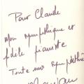 Dédicace de Notre Chanteur à Claude 