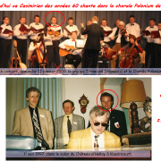 Aujourd’hui ce Casimirien des années 60 chante dans la chorale Polonium de Lyon…Pouvez vous nous dire son nom s.v.p ? Question subsidiaire, sur la photo du bas, quel est le nom du jeune homme à la chemise noire et la cravate chamarrée ?